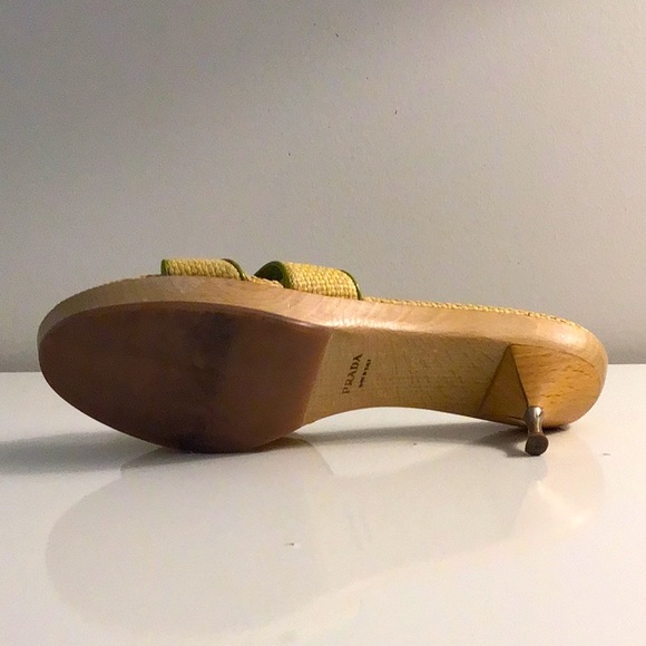 Prada Size 41 EU (10.5 US) Woven Grosgrain Bow Sandals - Picture 5 of 6